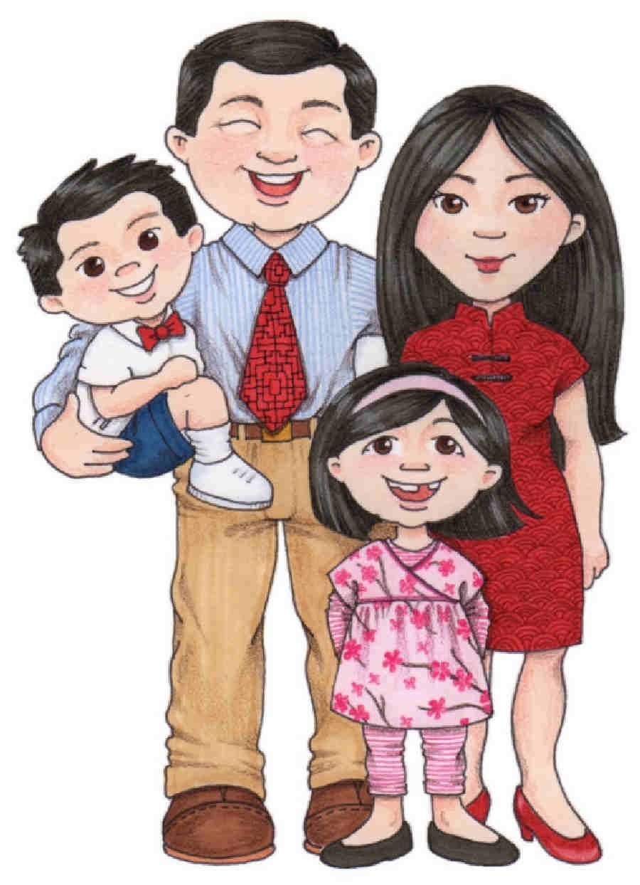 Семья с бабушкой и дедушкой