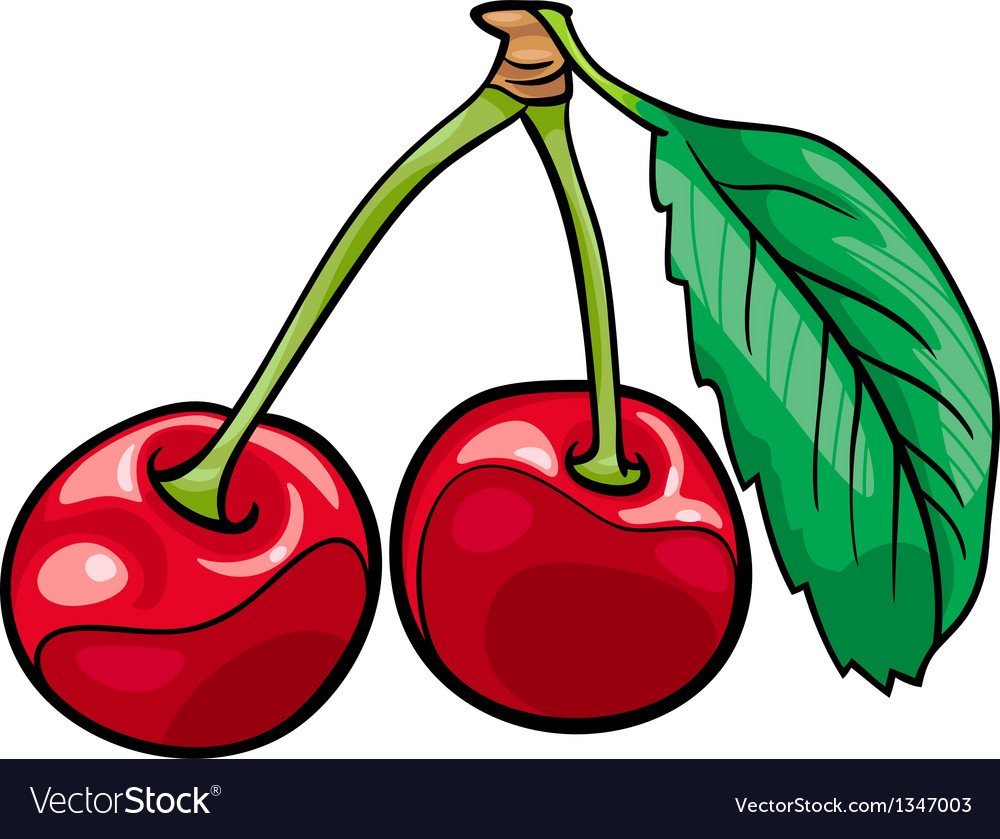 Вишня на розовом фоне