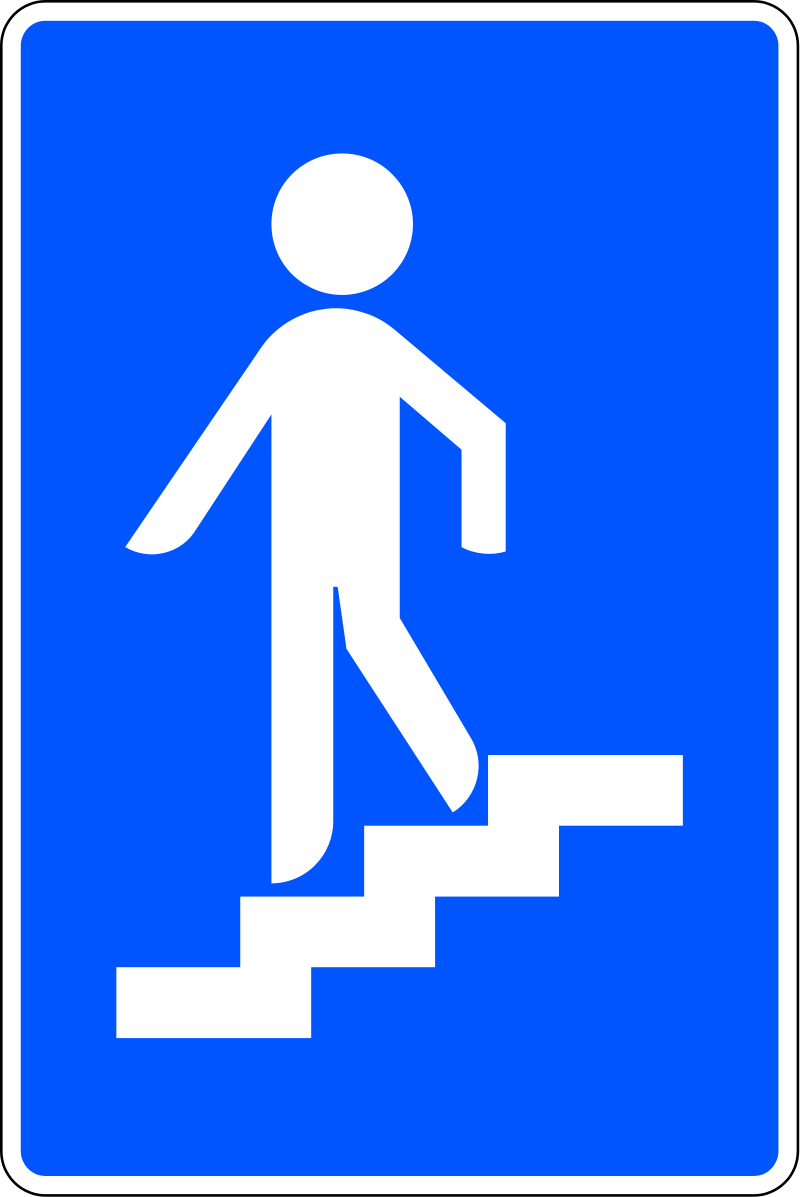 Подземный пешеходный переход знак