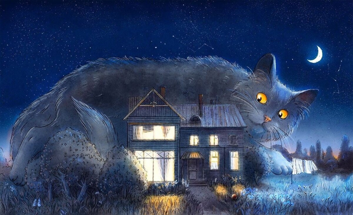 Елизавета Третьякова иллюстратор ночной кот