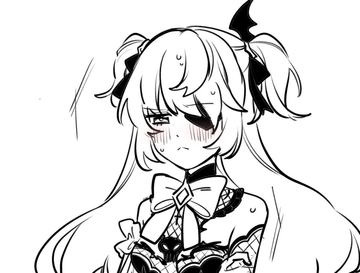 Геншин Импакт черно белые