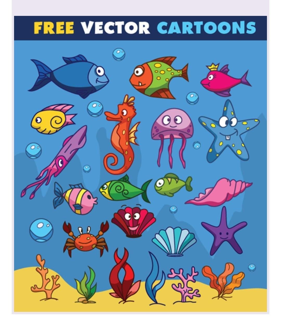 Рисование морские обитатели