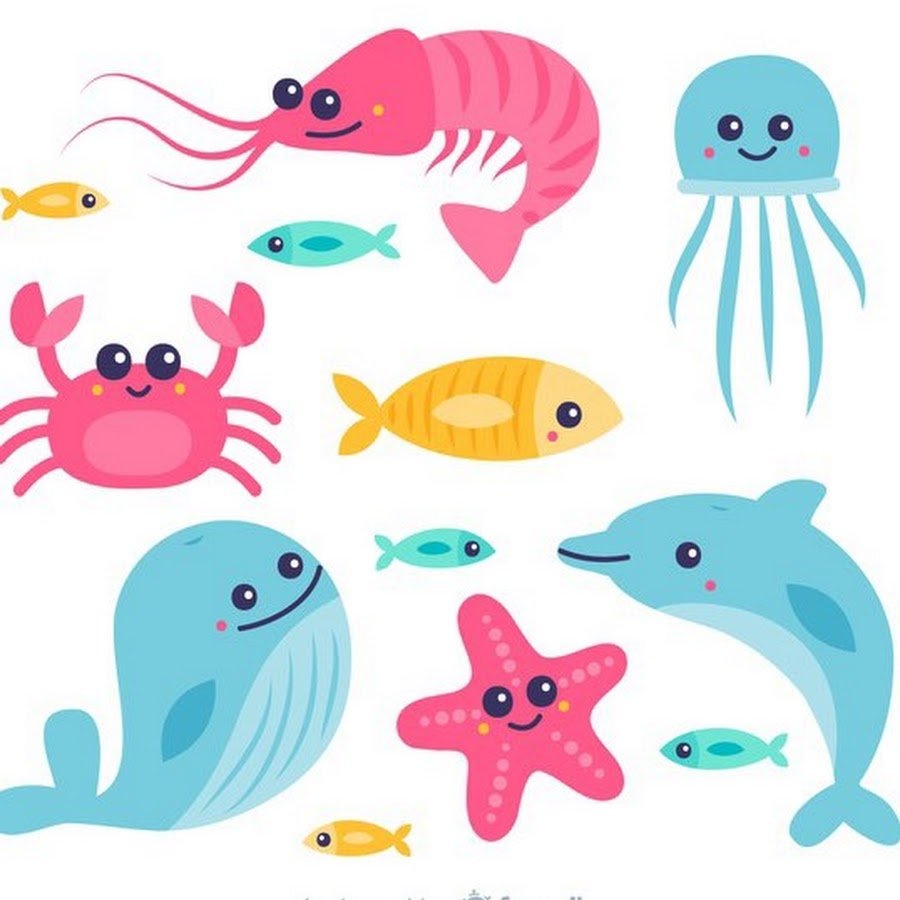 Обитатели моря для детей
