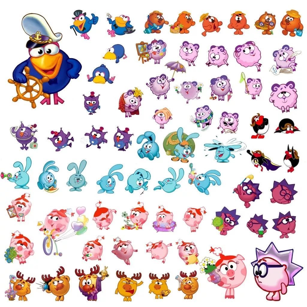 Смешарики 2д персонажи