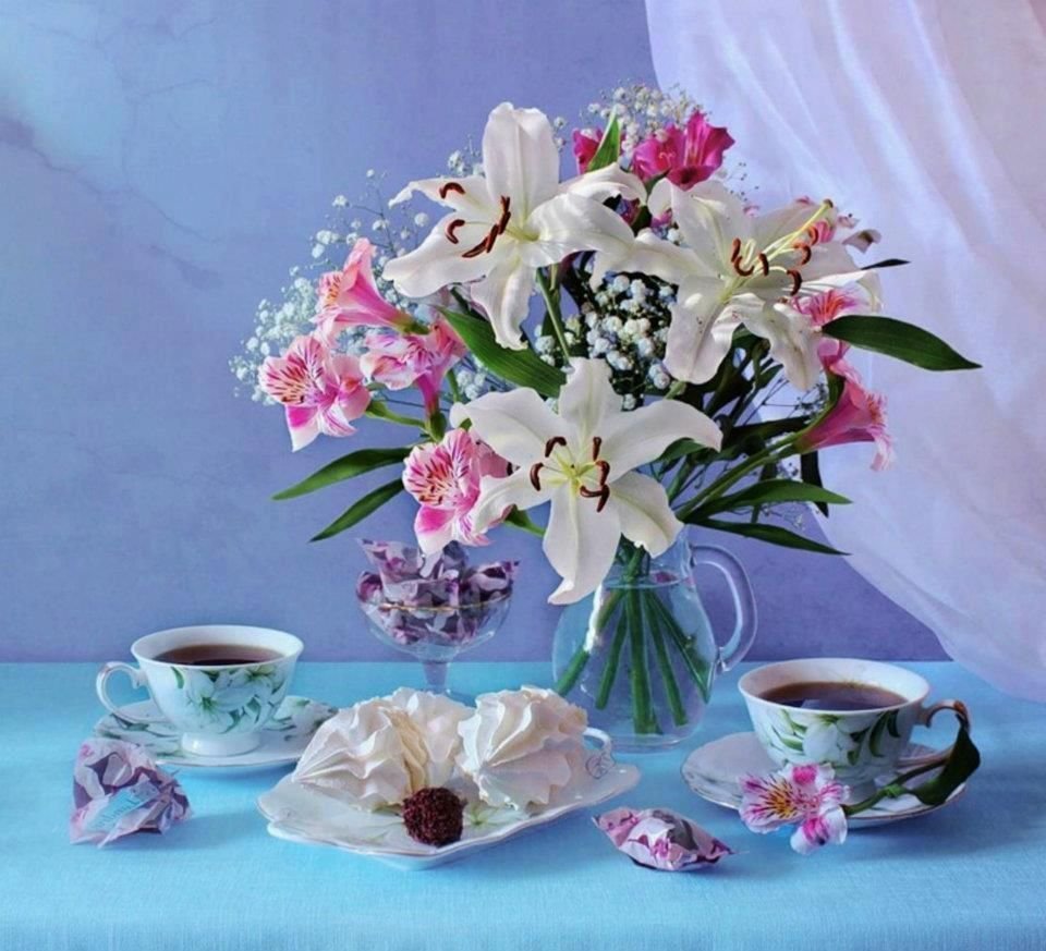 Добрый вечер цветы нежные