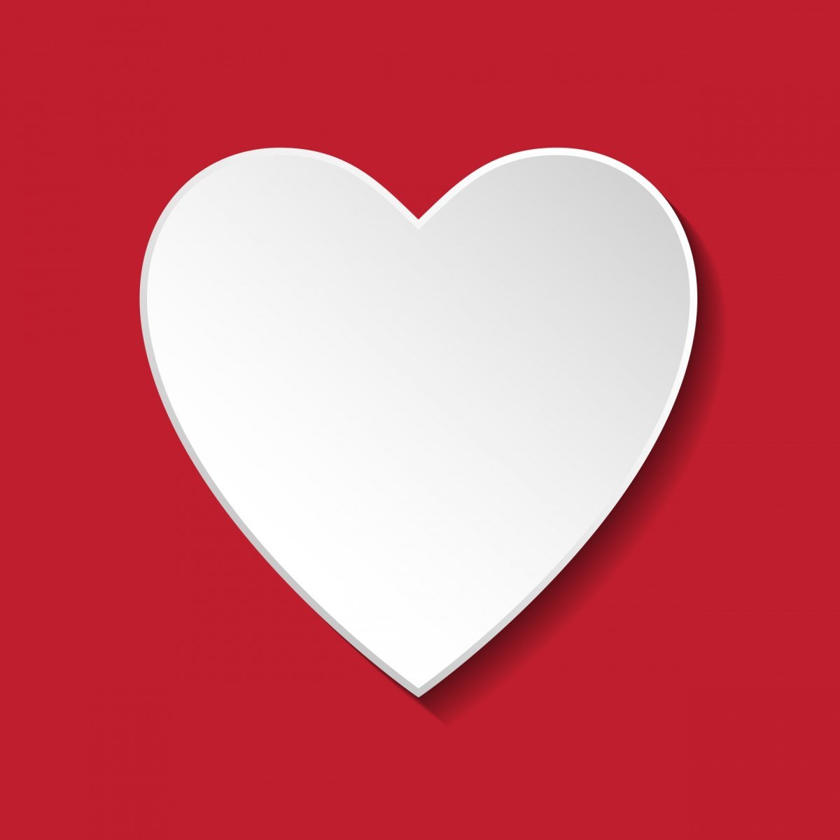 Большое белое сердце