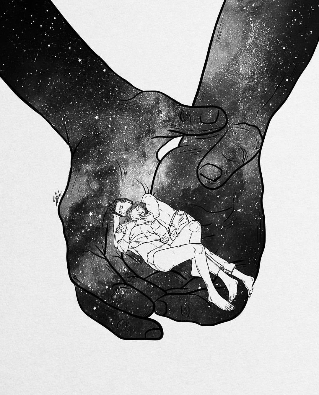 Черно белый арт