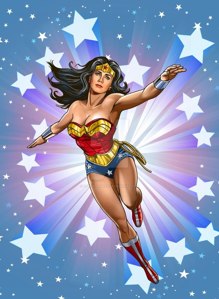 Чудо женщина в полёте