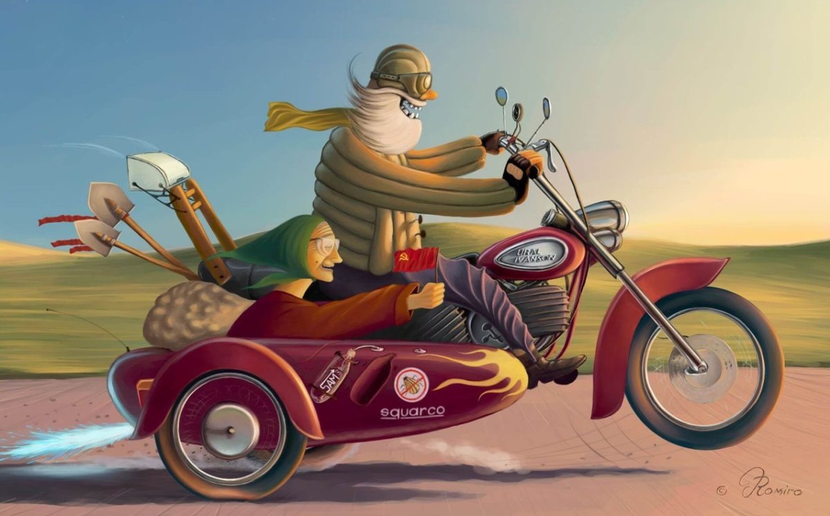 Открытка удачи на дорогах