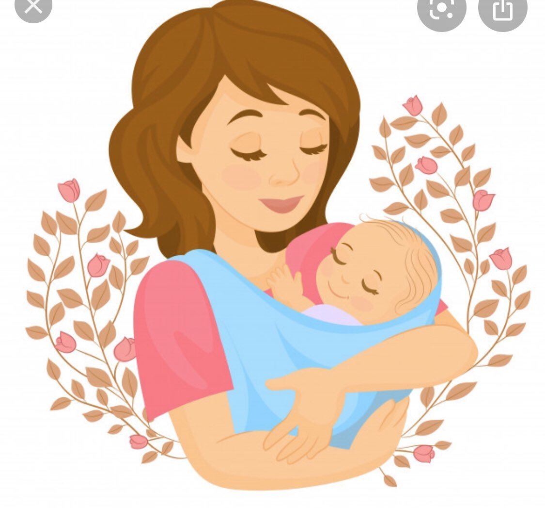 Мама с ребенком вектор