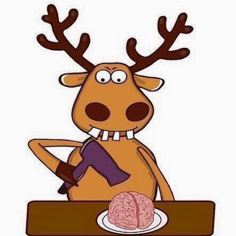 Олень с табличкой