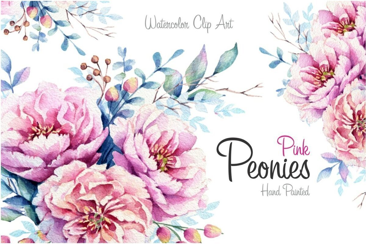 Фон цветы акварель