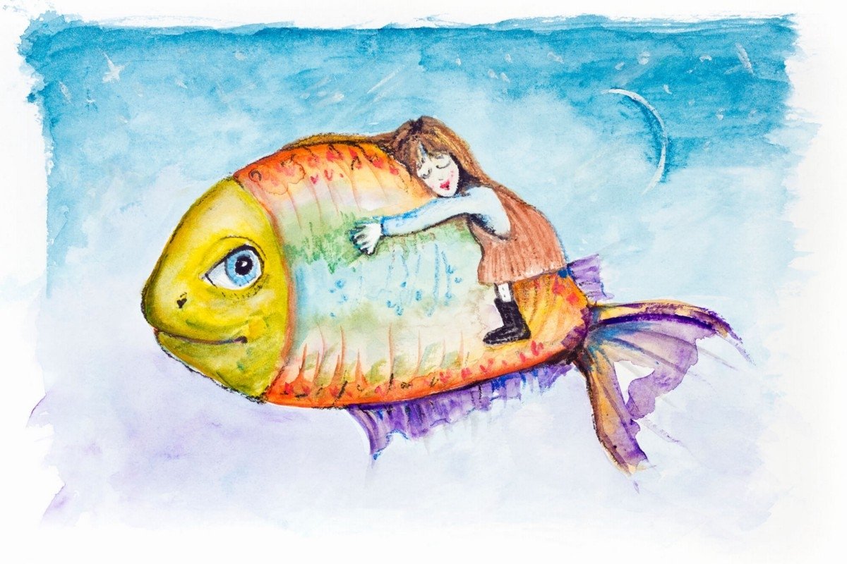 Рыбы обнимаются