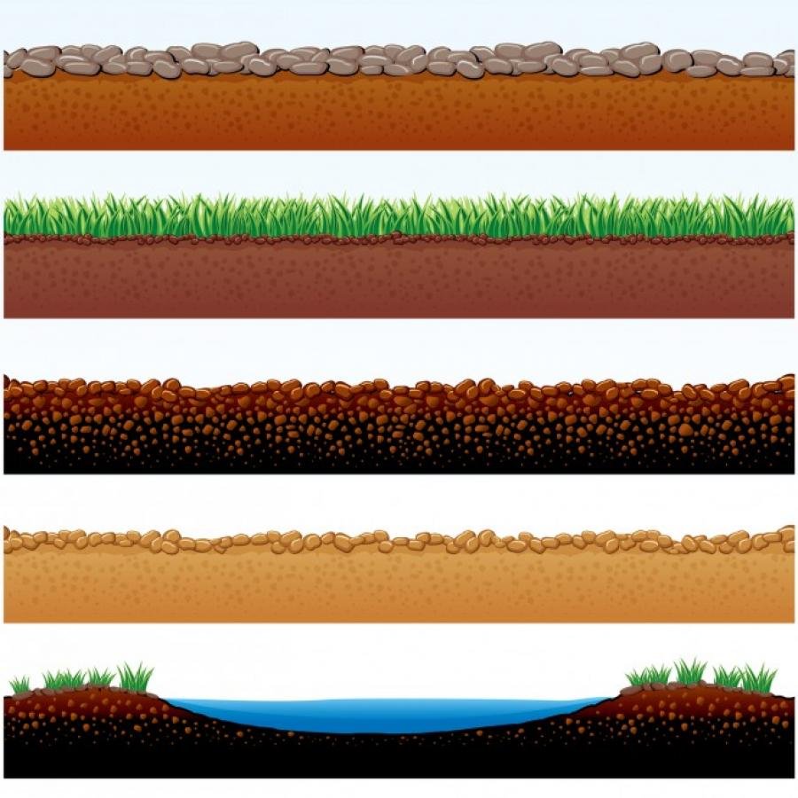 Почва грядки в разрезе