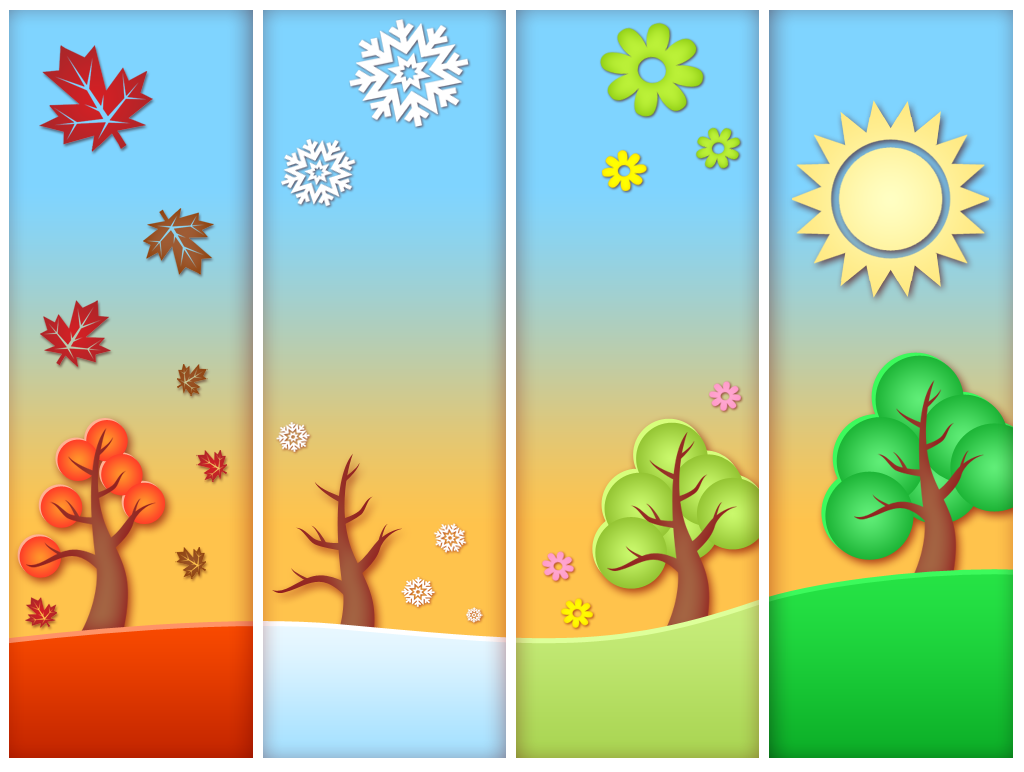 Времена года иллюстрации