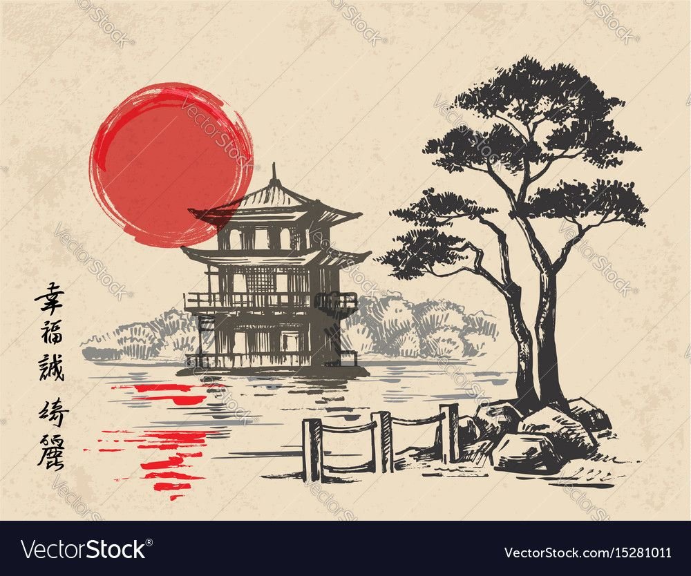 Силуэты в японском стиле