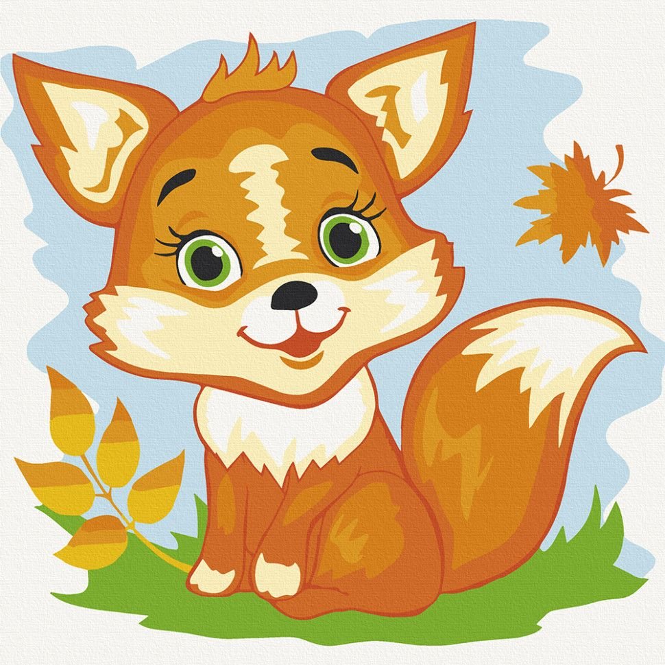 Осенняя лиса для детей