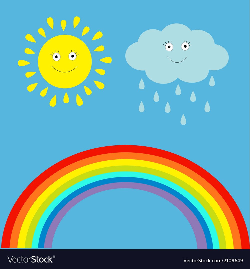 Рисунок дождь и Радуга