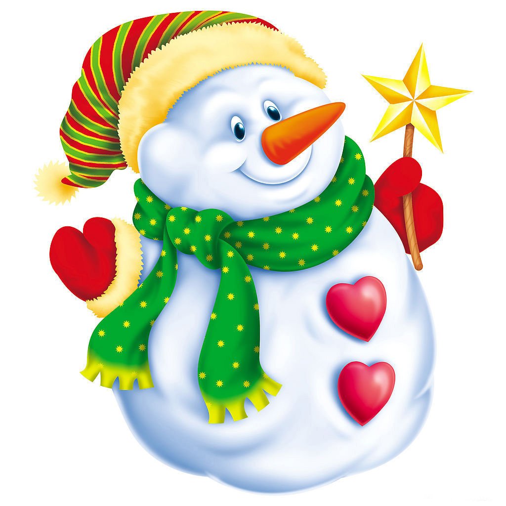 Снеговик рисунок