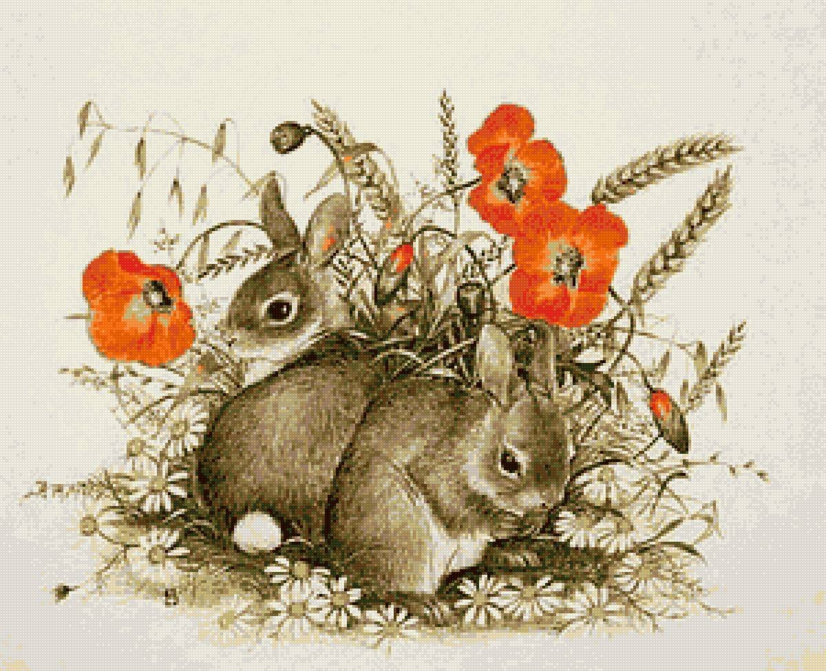 Салфетки с зайцами для декупажа