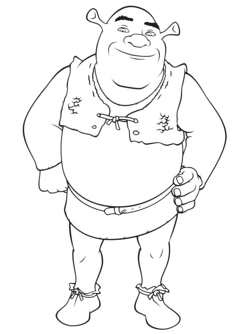 Раскраска мультик Шрек