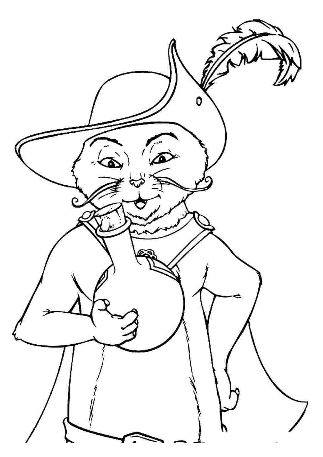 Детские раскраски Шрек и Фиона