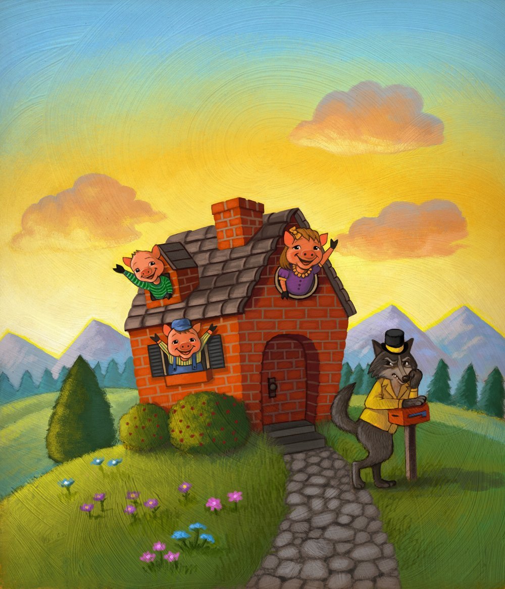 Каменный домик трех поросят