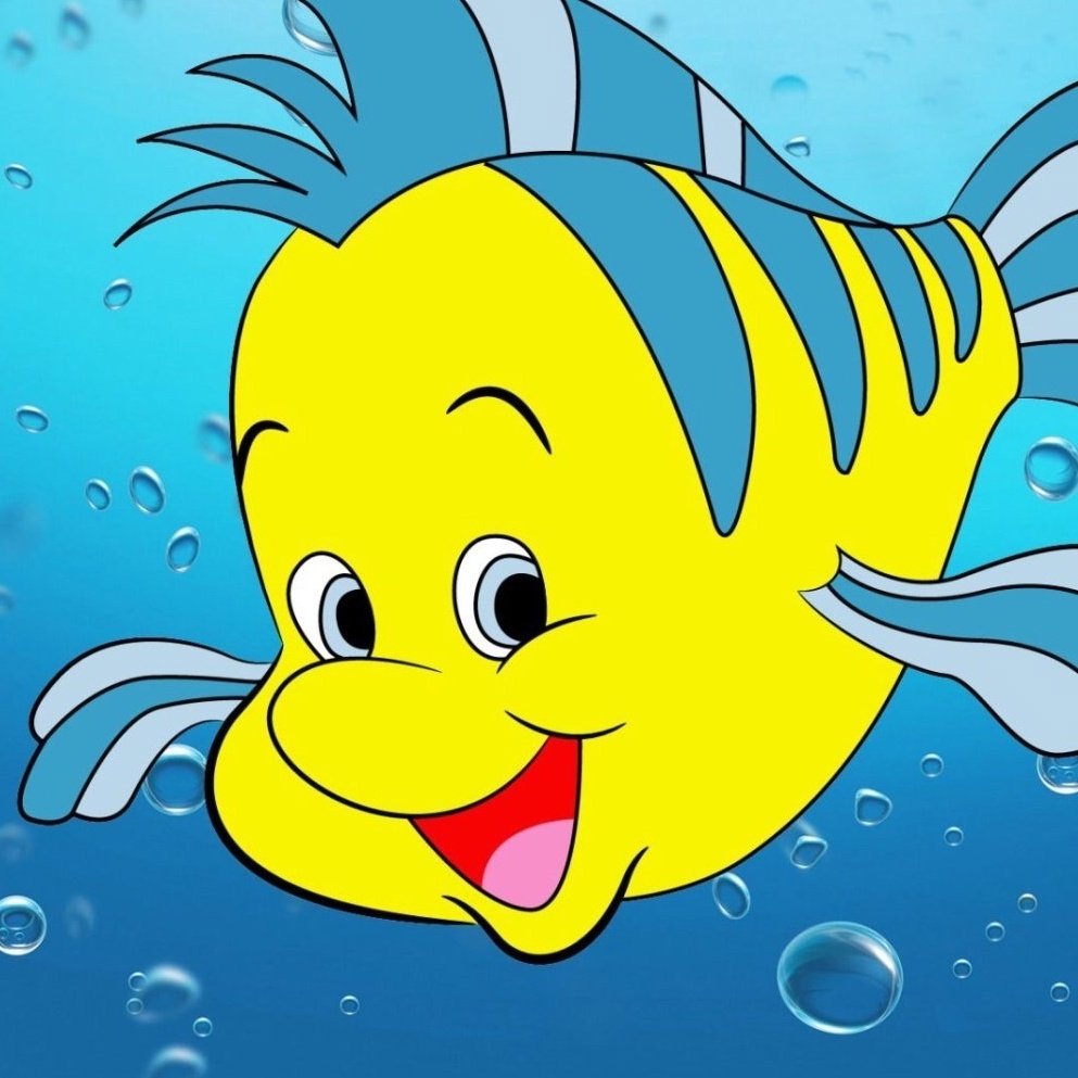 Ариэль и рыбка Флаундер