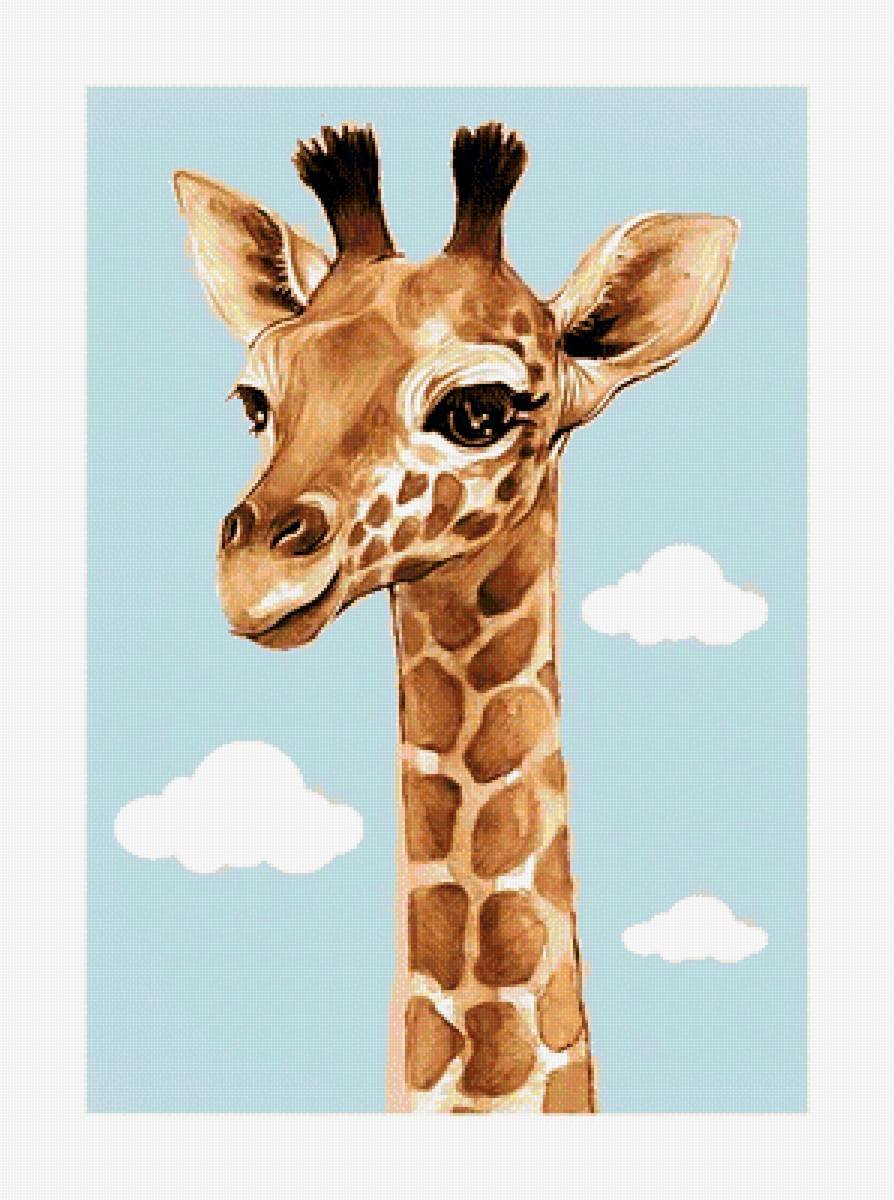Жирафа карандашом