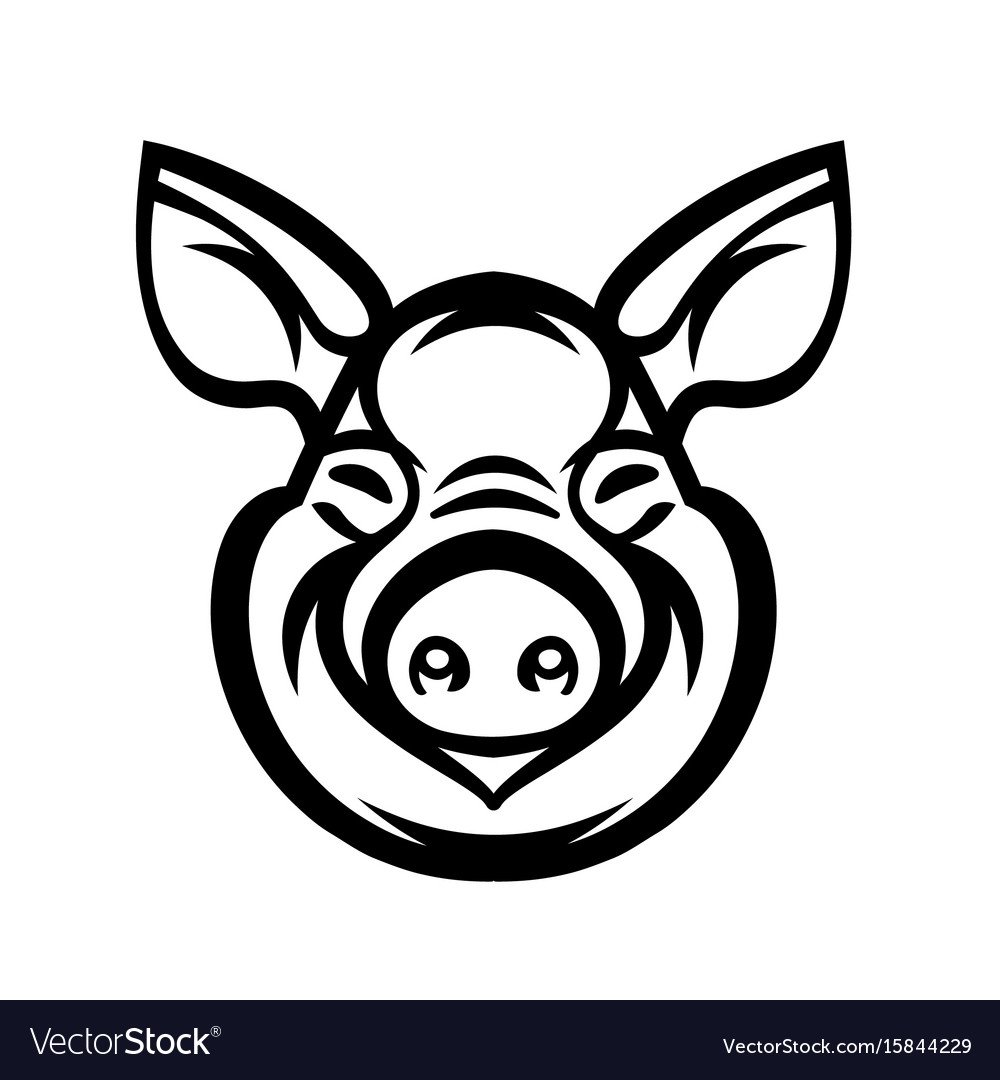 Морда свиньи вектор