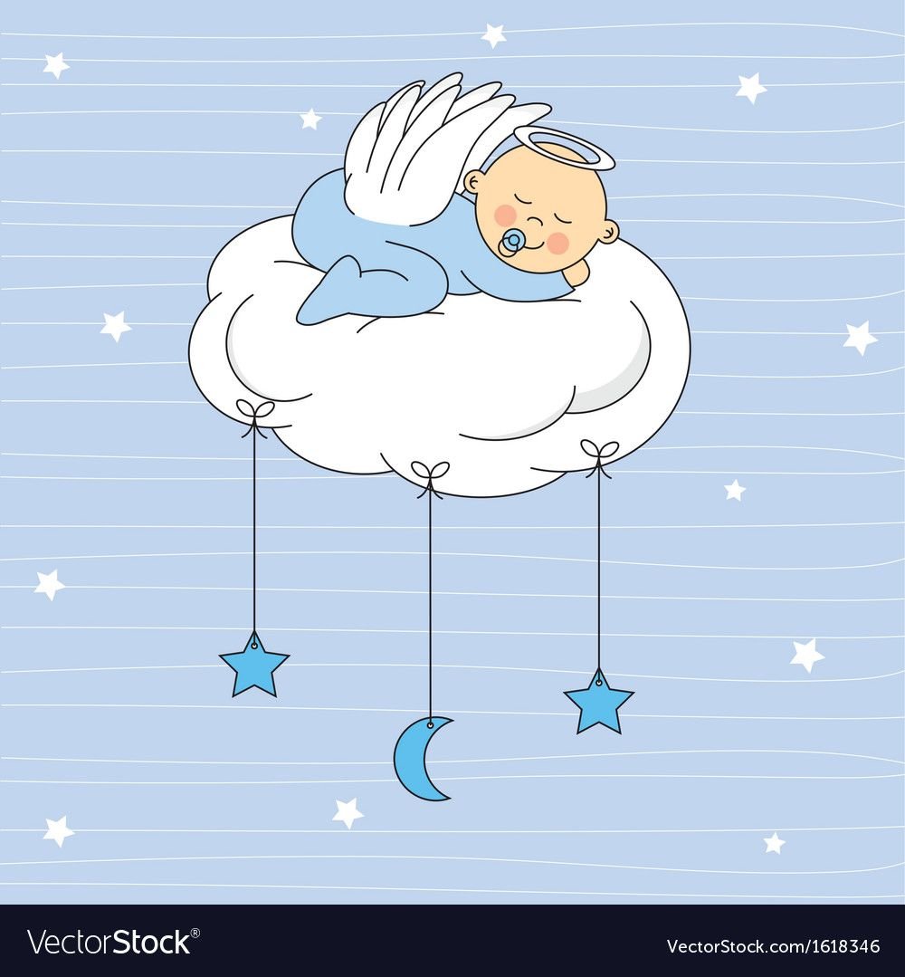 Ангелочек спит на облачке