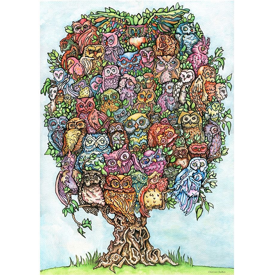 Сказочное дерево с совами