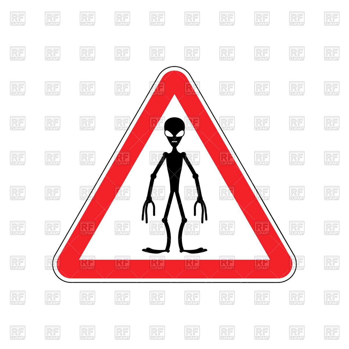 Знак осторожно НЛО