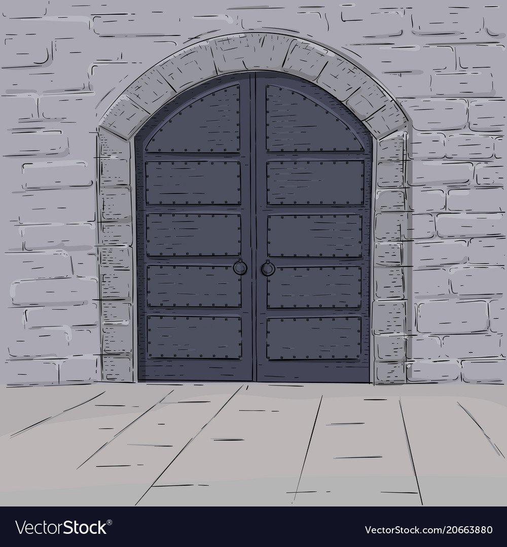 Ворота замка вектор