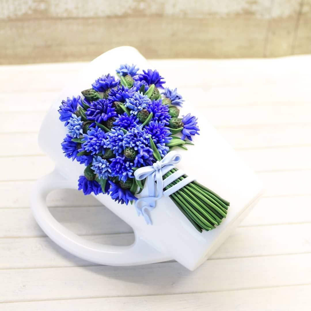 Ромашки дельфиниум букет