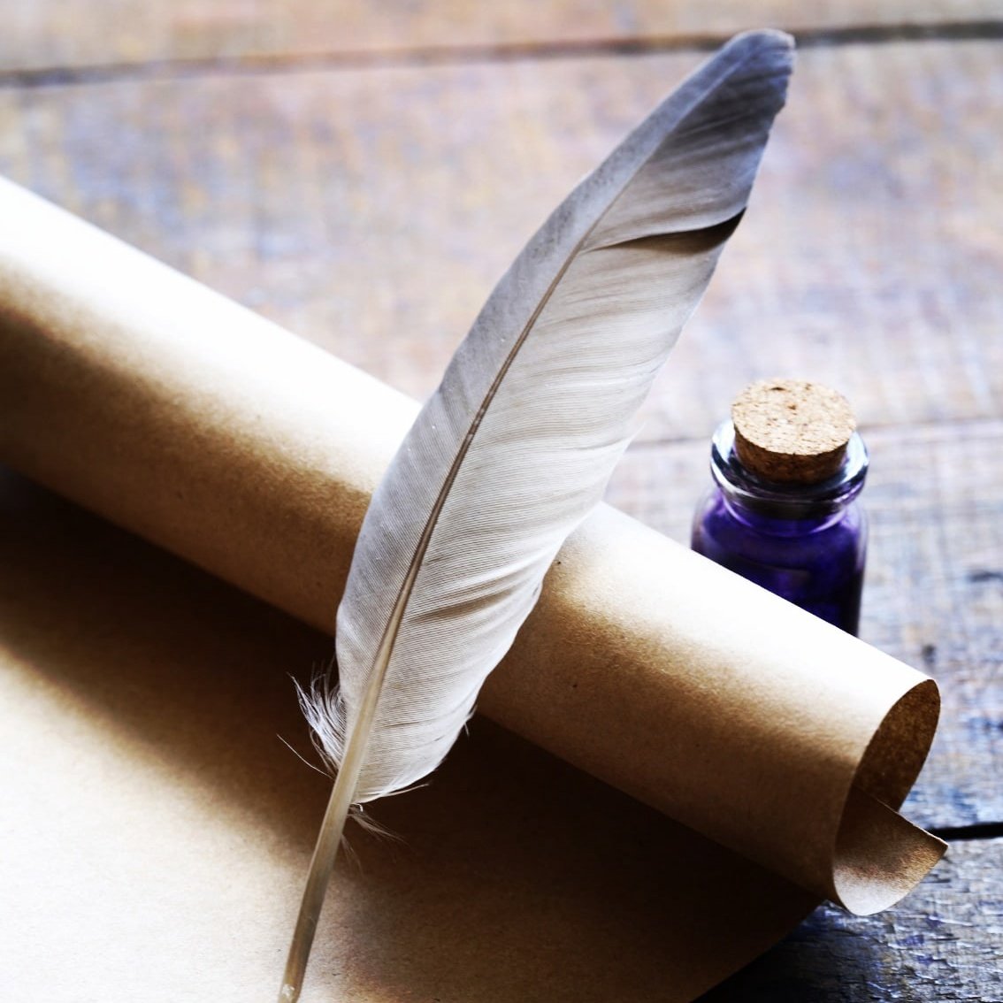 Перо чернильница бумага