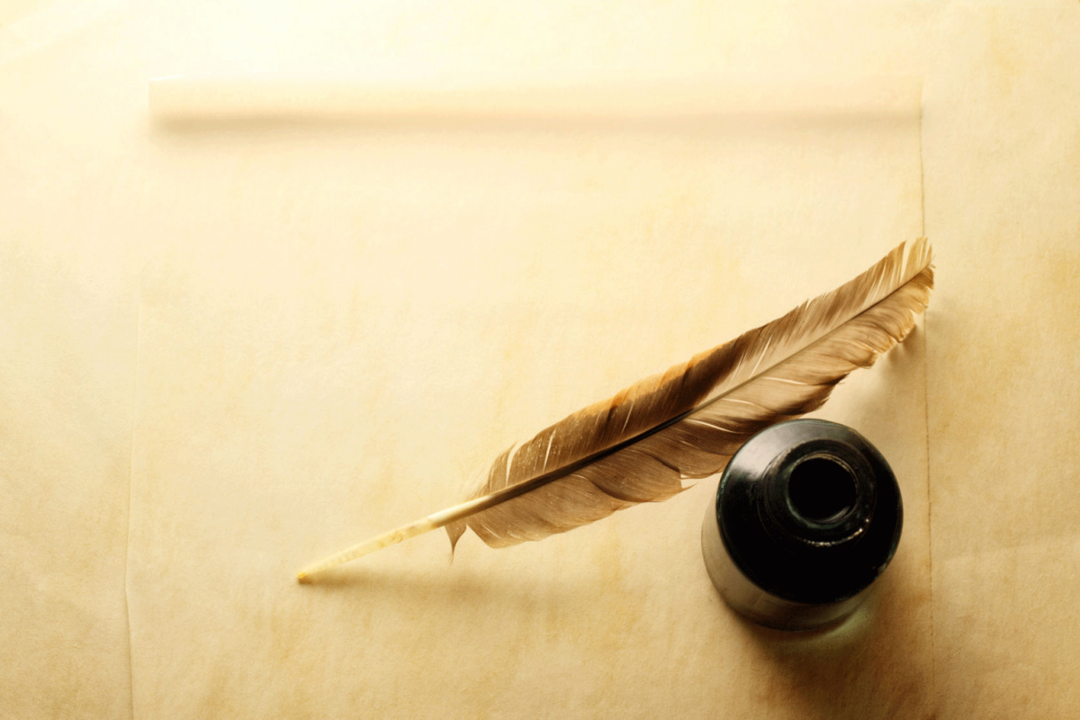 Фон перо для письма