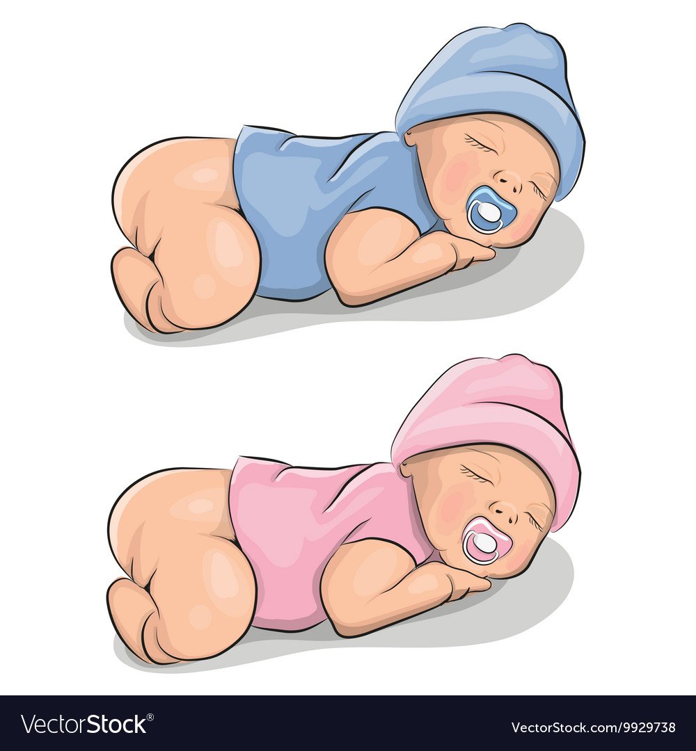 Новорожденный мальчик рисунок