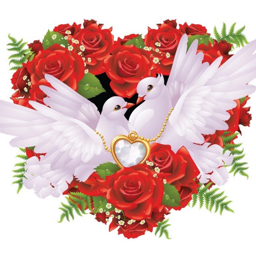 Приглашение с голубями