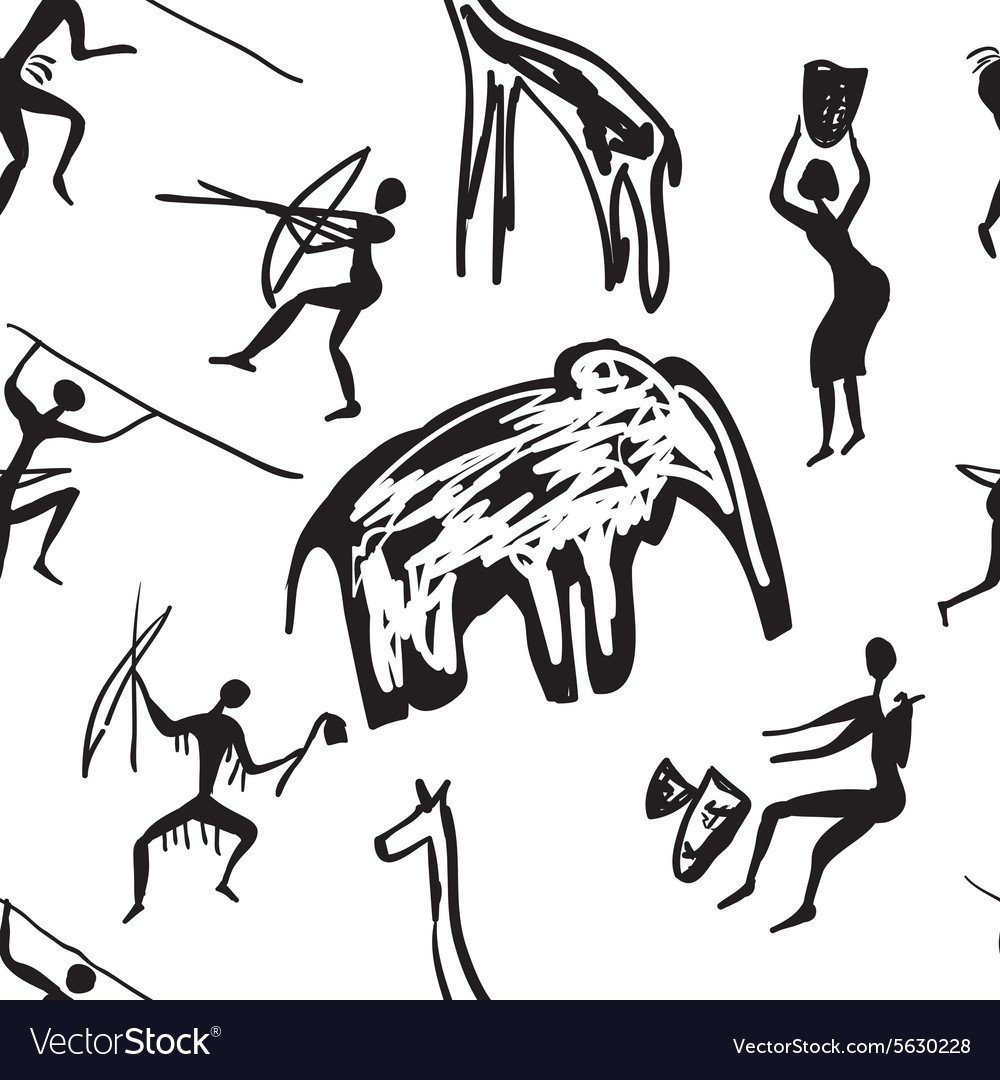 Наскальная живопись карандашом