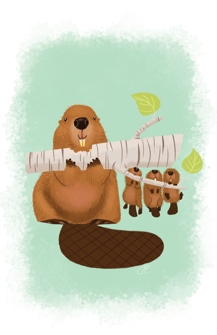 Про бобра открытка