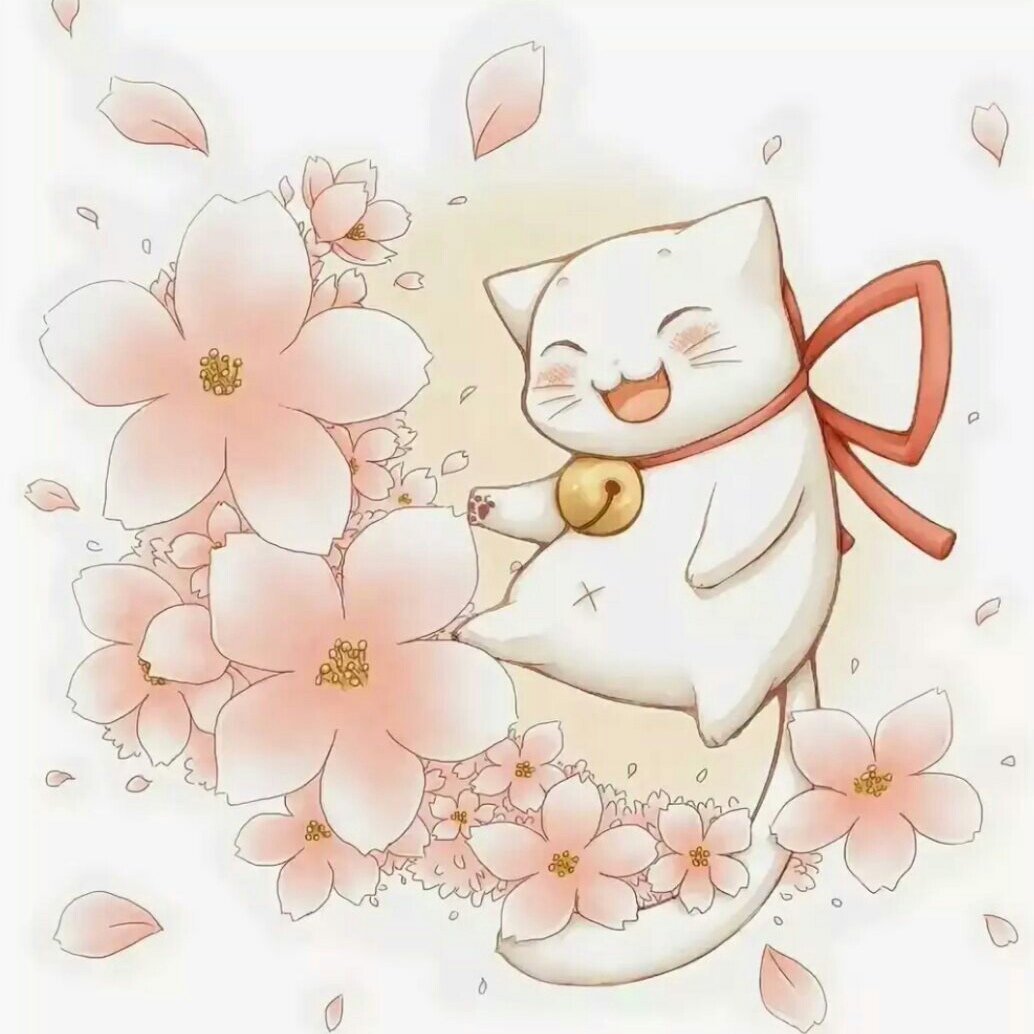 Котики милые арт японский