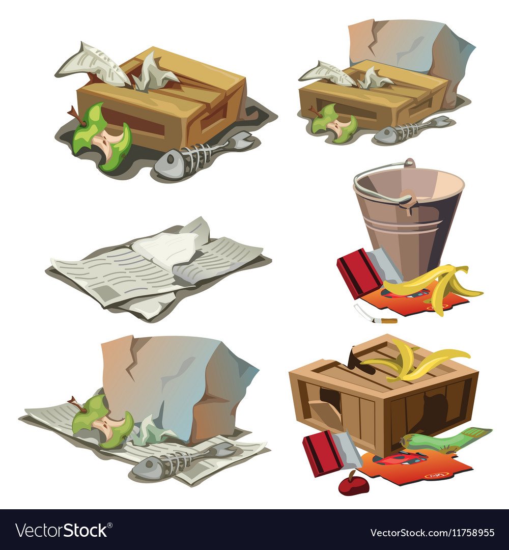 Предметы мусора бумажные