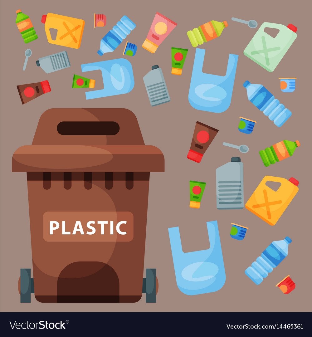 Пластиковые предметы мусора