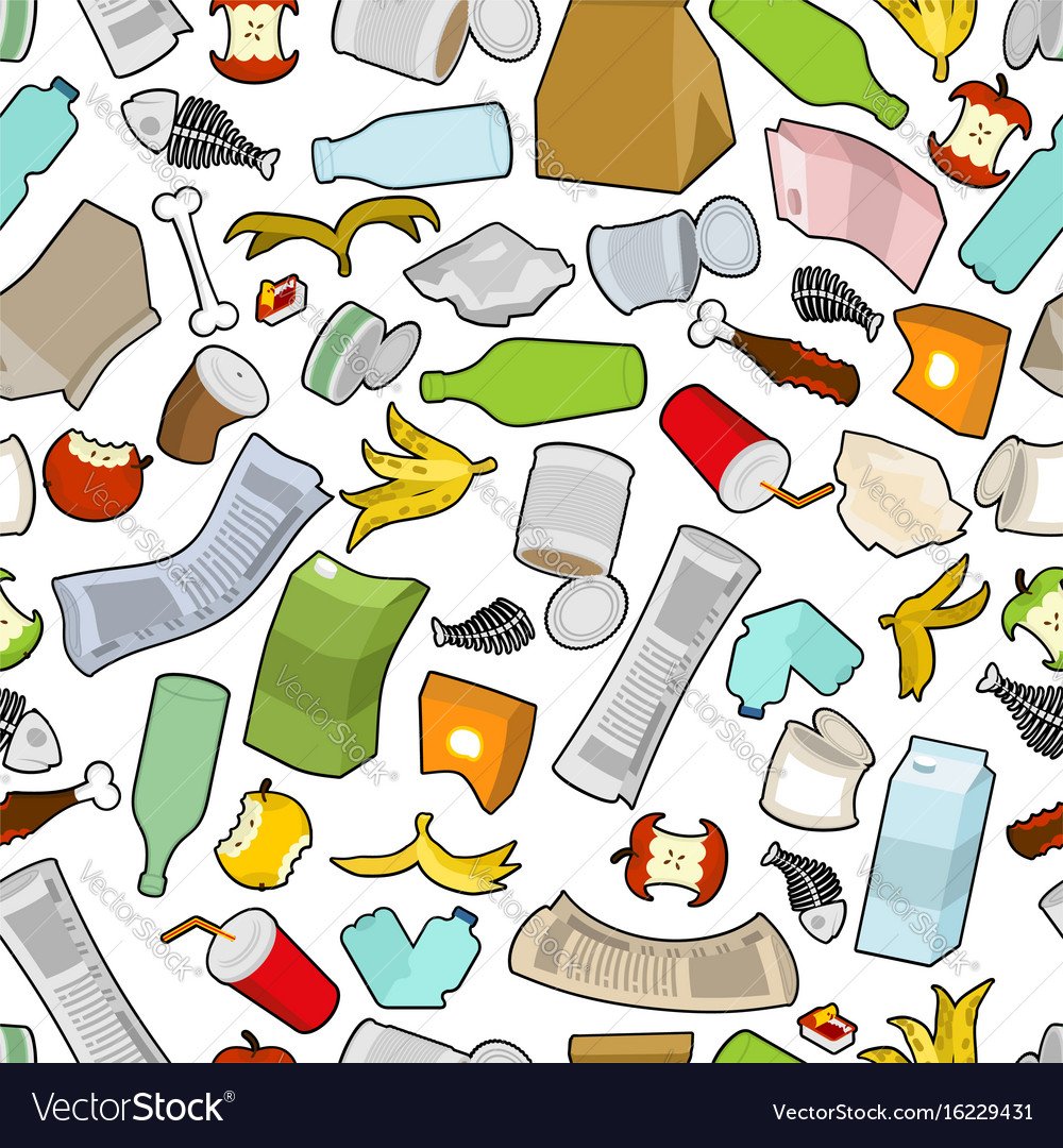 Пластиковый мусор паттерн