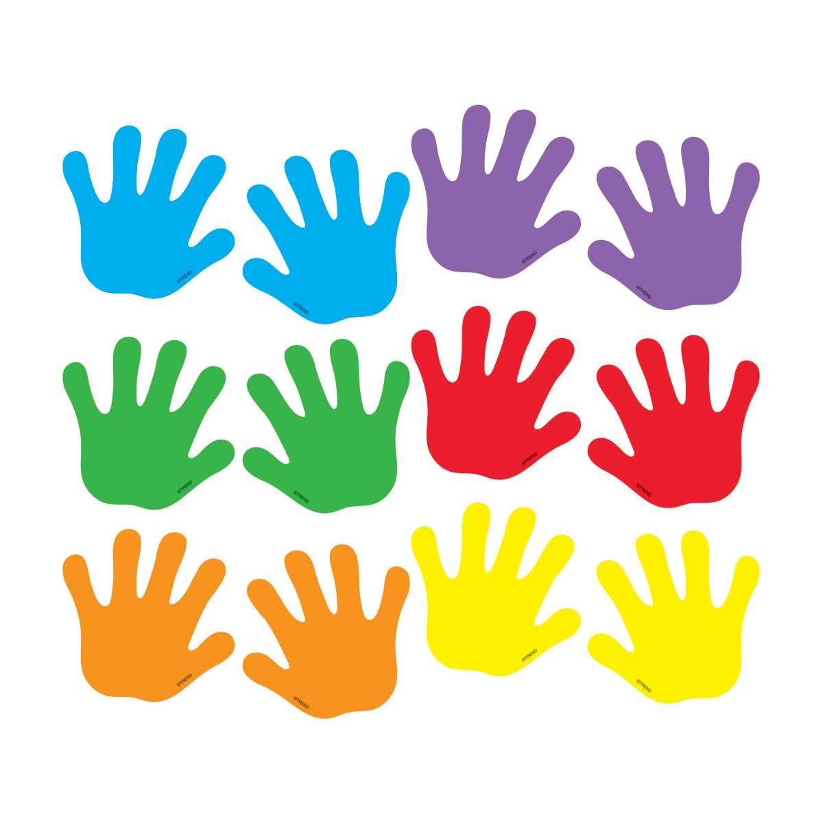 Разноцветные ладошки с улыбкой