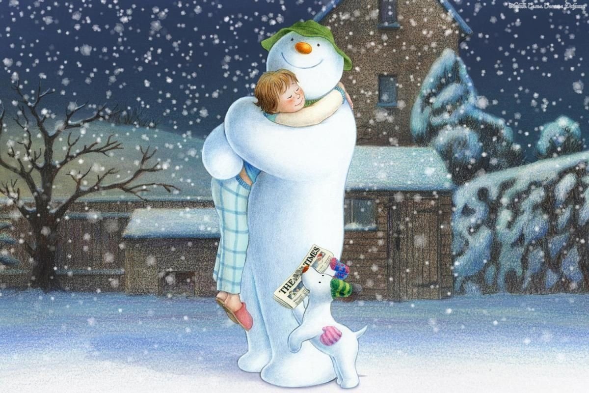 Зимний фон мультяшный