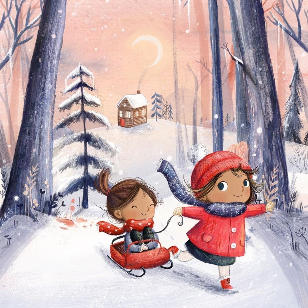 Сказочный домик зимой для детей