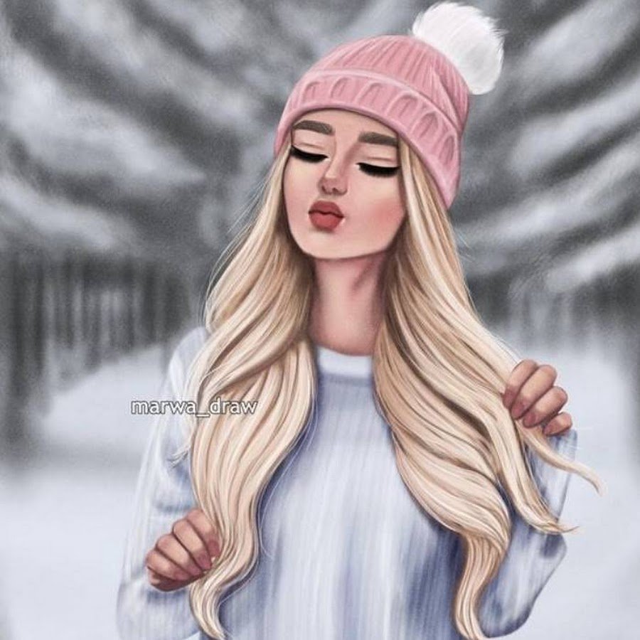 Девушка с кофе зимой