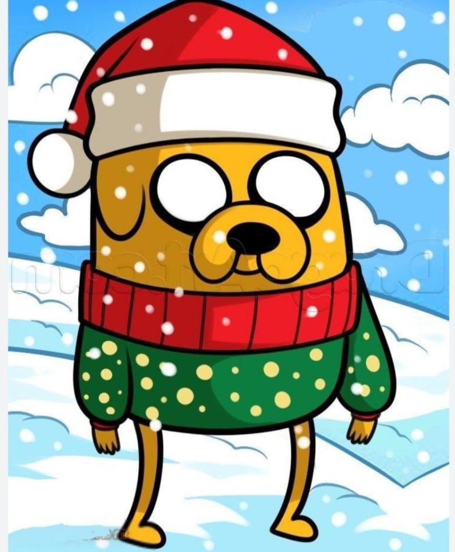 Зимний новогодний пейзаж